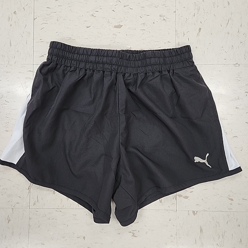 Puma Black and White Women's Lined Running Workout Shorts Size Small